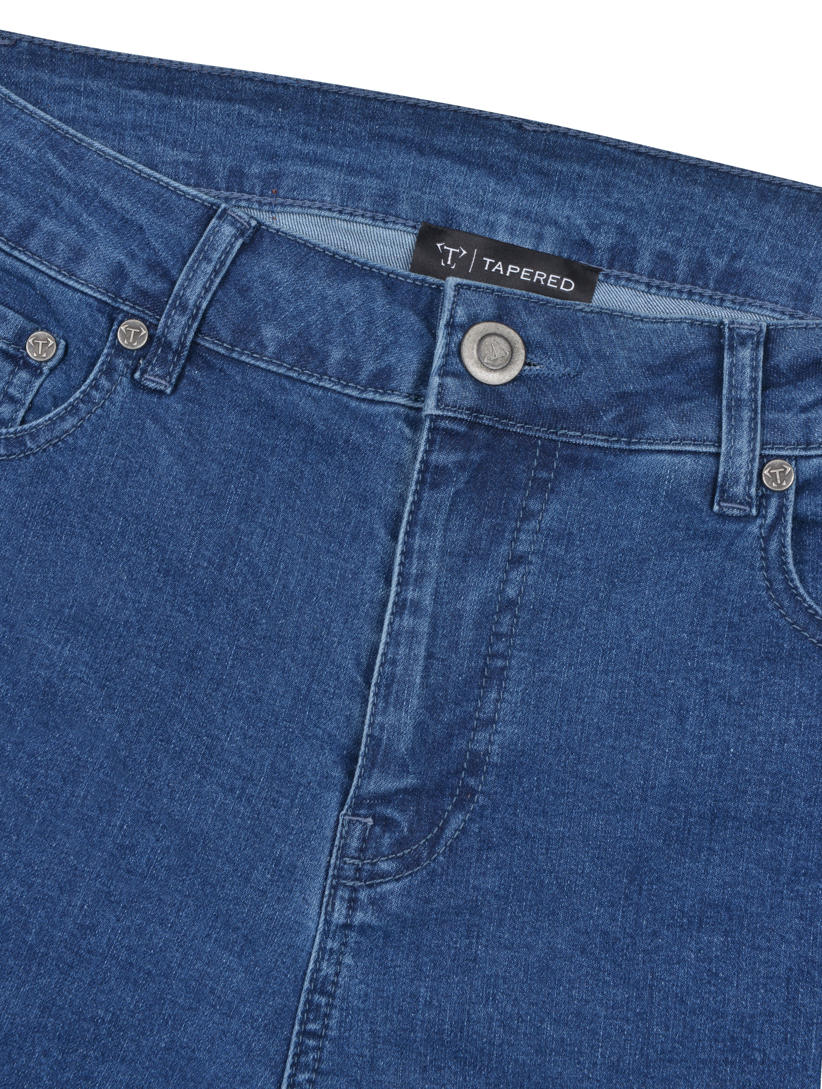 Mid Wash Tapered Fit Jeans - Image 4